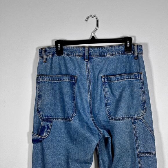 ASOS Design Double Knee Denim Baggy Jeans Worker Pants W 32" L 32" Like New - Picture 11 of 16
